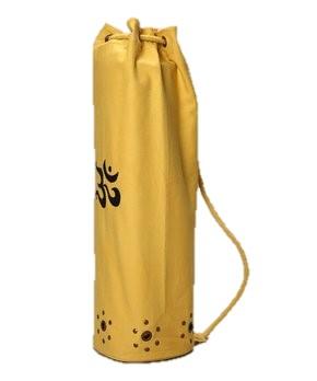 Alabaster OMSutra OM Mahashakti yoga bag made from scarves and bandanas, featuring colorful fabric with intricate patterns.