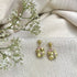 Pink flower earrings by Ariel featuring delicate floral design and lightweight metal hooks.