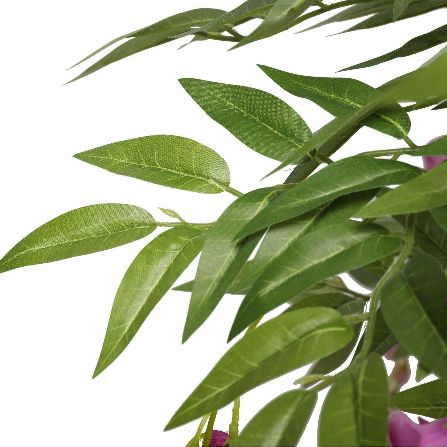 Pink flowering artificial Wisteria plant from Lemon Artemis, 180cm tall, ideal for home decor with vibrant pink blossoms.