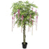 Pink flowering artificial wisteria plant from Lemon Artemis, 180cm tall, ideal for home decor with vibrant, realistic blooms.