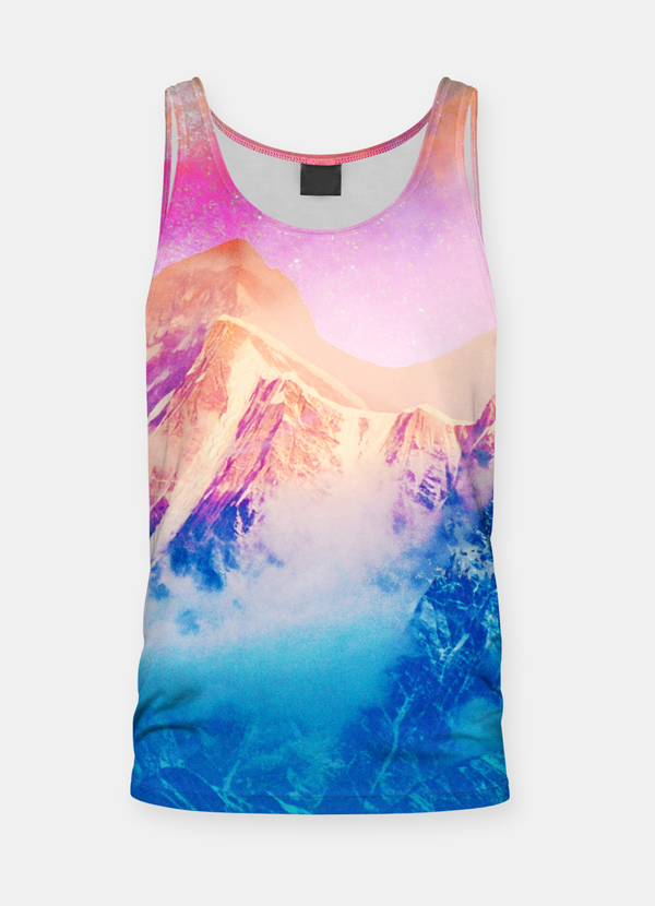 Pink Sky Sublimation Adult Tank Top by Sky Felix, featuring vibrant pink sky design and comfortable fit for casual wear.