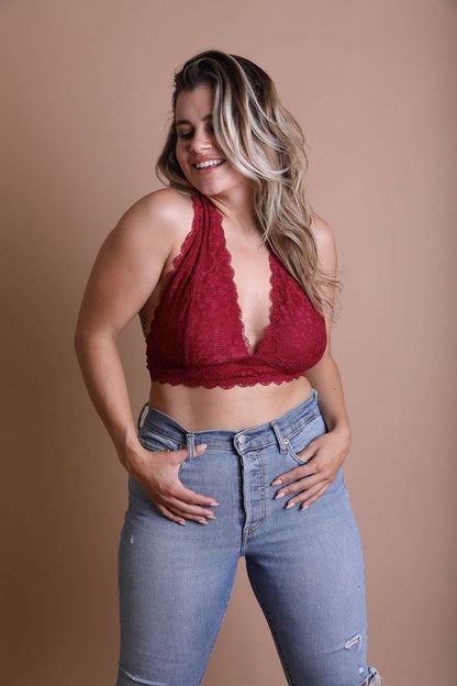 Plus halter top bralette from Periwinkle Aether, featuring a stylish, supportive design with adjustable straps.