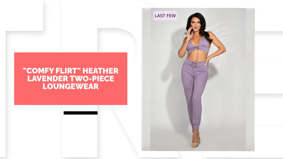 &amp;quot;COMFY FLIRT&amp;quot; Heather Lavender Two-Piece Loungewear by@Outfy