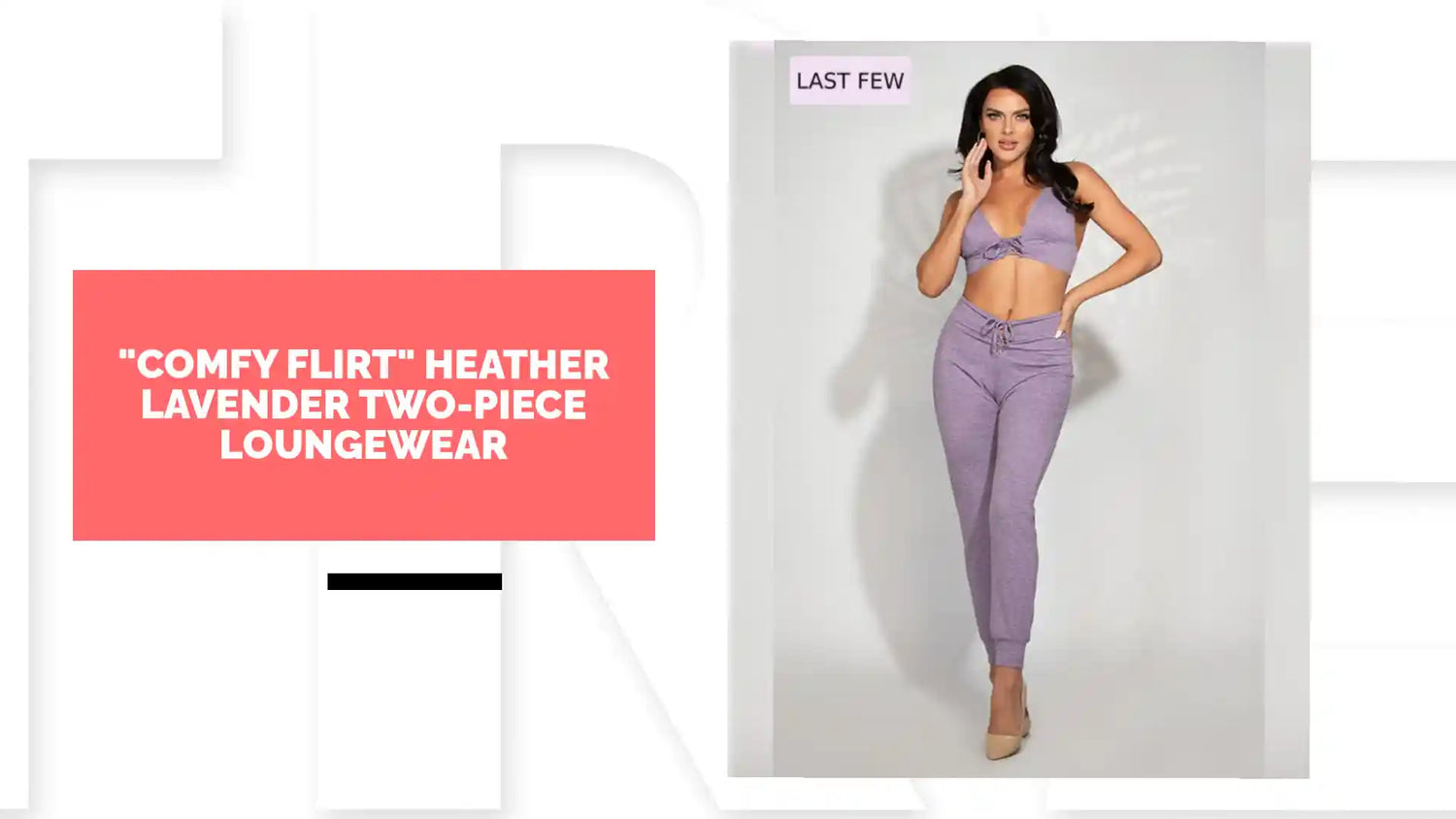 &amp;quot;COMFY FLIRT&amp;quot; Heather Lavender Two-Piece Loungewear by@Outfy