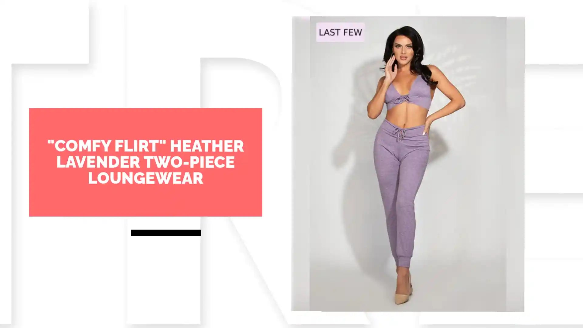 &amp;quot;COMFY FLIRT&amp;quot; Heather Lavender Two-Piece Loungewear by@Outfy