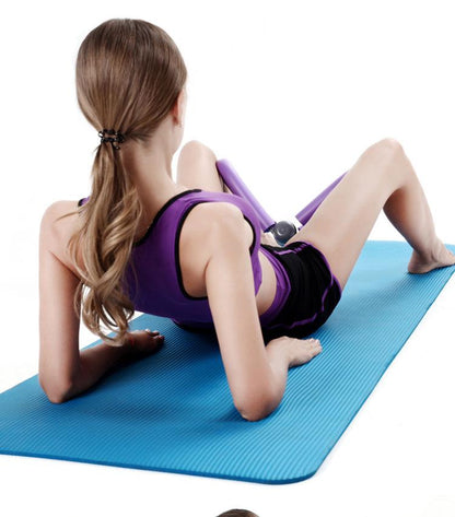 Yellow Pandora thigh and arm exercise muscle strengthening flexor device for resistance training and muscle toning.