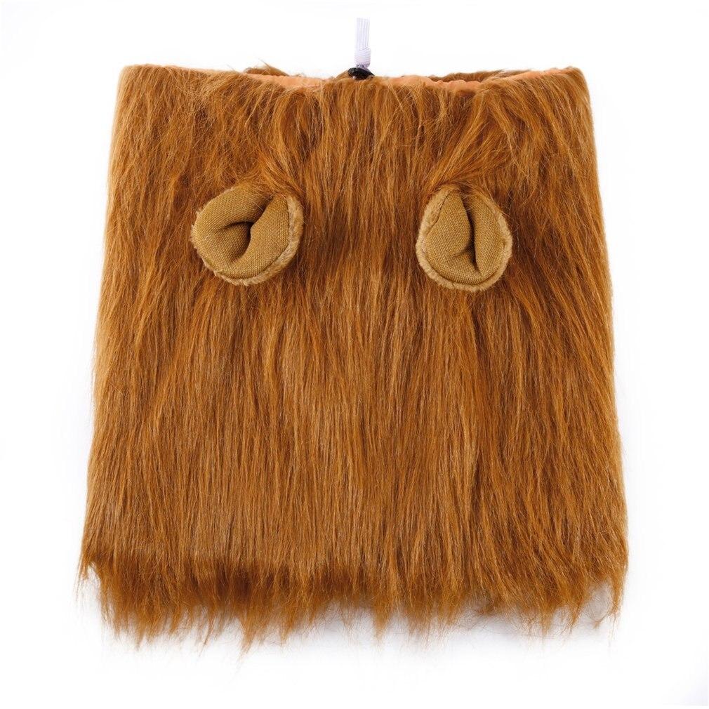 Yellow Pandora lion-themed dog wig for pets, featuring a realistic lion mane and playful design for dogs.