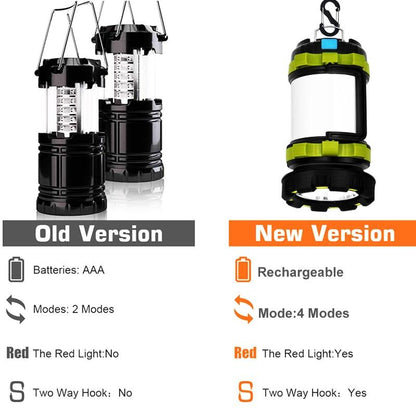 Yellow Pandora handheld LED camping lantern with waterproof design, ideal for outdoor sports and outdoor activities.
