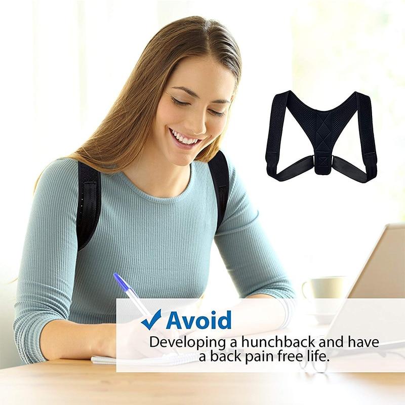 Unisex adjustable back posture corrector by Yellow Pandora, showing the supportive brace for improved spinal alignment and posture.