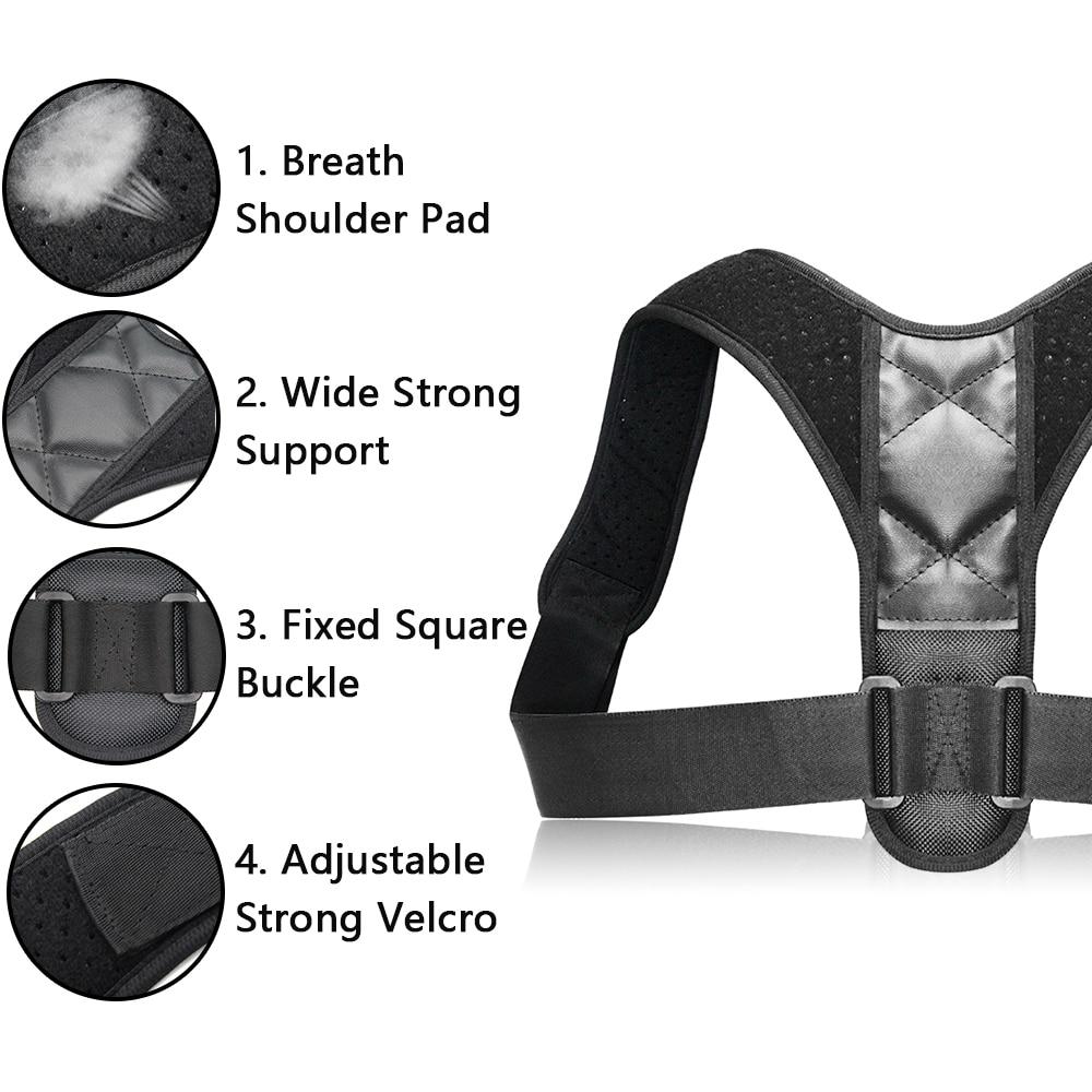 Yellow Pandora unisex adjustable back posture corrector for bodycare, showing the supportive brace with adjustable straps.