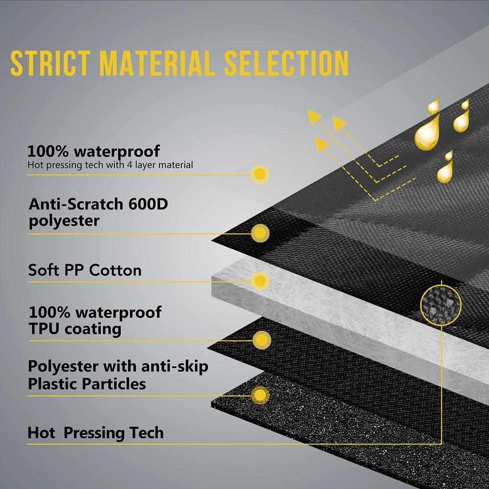 Yellow Pandora waterproof pet car seat cover protects vehicle seats from pet fur and dirt during travel.