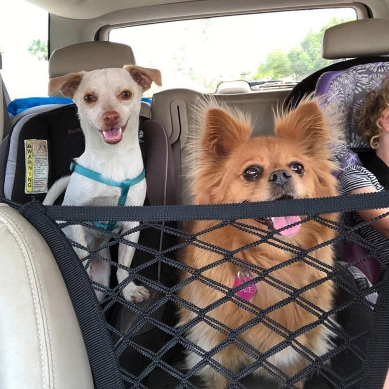 Yellow Pandora premium pet car net petition securing pets in vehicle, durable and high-quality pet transportation accessory