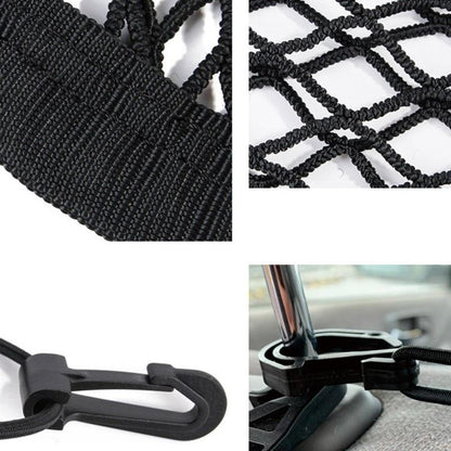 Yellow Pandora premium pet car net, durable mesh pet barrier for car safety, fits various vehicle sizes, easy to install.