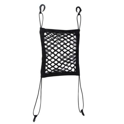 Yellow Pandora premium pet car net pet barrier securely fits in vehicles to keep pets safely contained during travel.