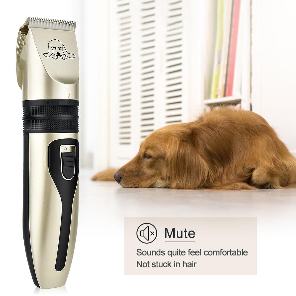 Yellow Pandora pet hair clipper set for grooming pets, featuring professional blades and accessories in a compact case.