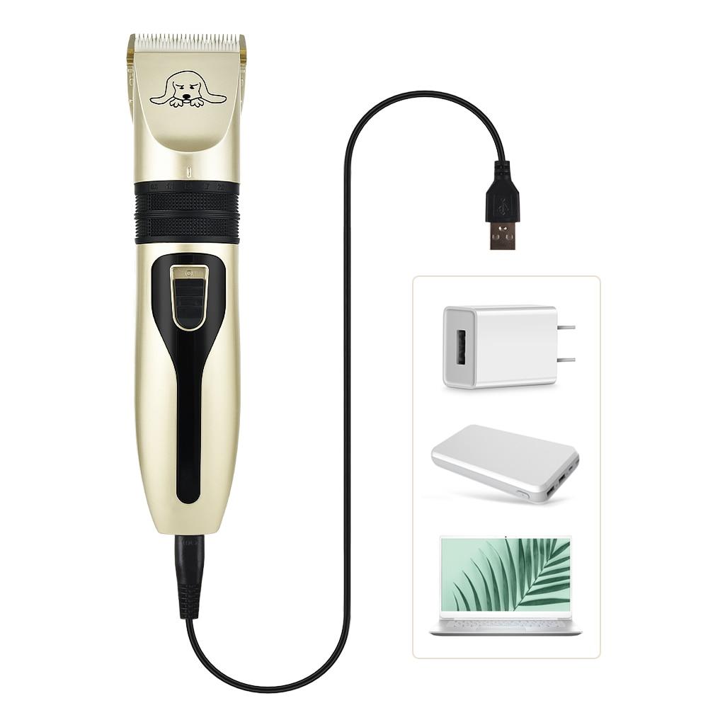 Yellow Pandora pet hair clipper set for grooming cats and dogs, featuring adjustable blades and ergonomic design.