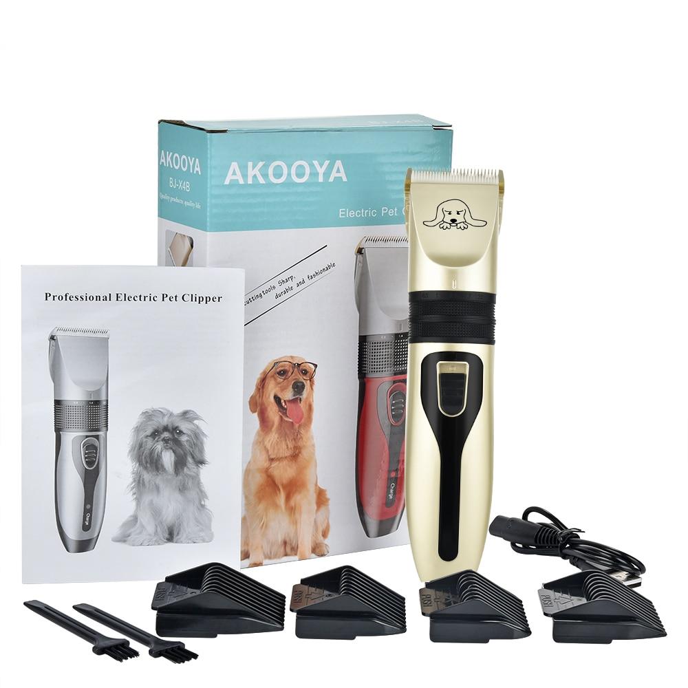 Yellow Pandora pet hair clipper set with grooming blades and accessories for easy pet grooming and trimming.