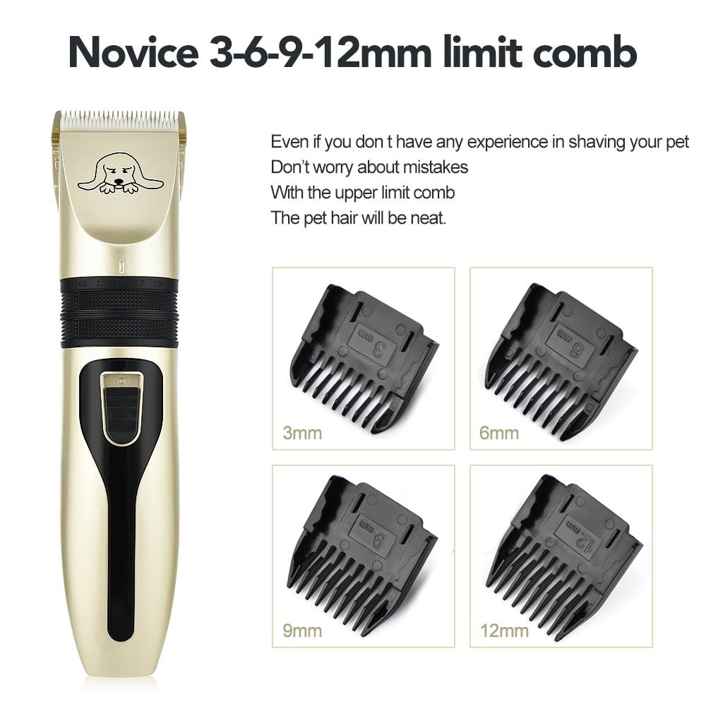 Yellow Pandora pet hair clipper set for grooming cats and dogs, featuring adjustable blades and ergonomic design.