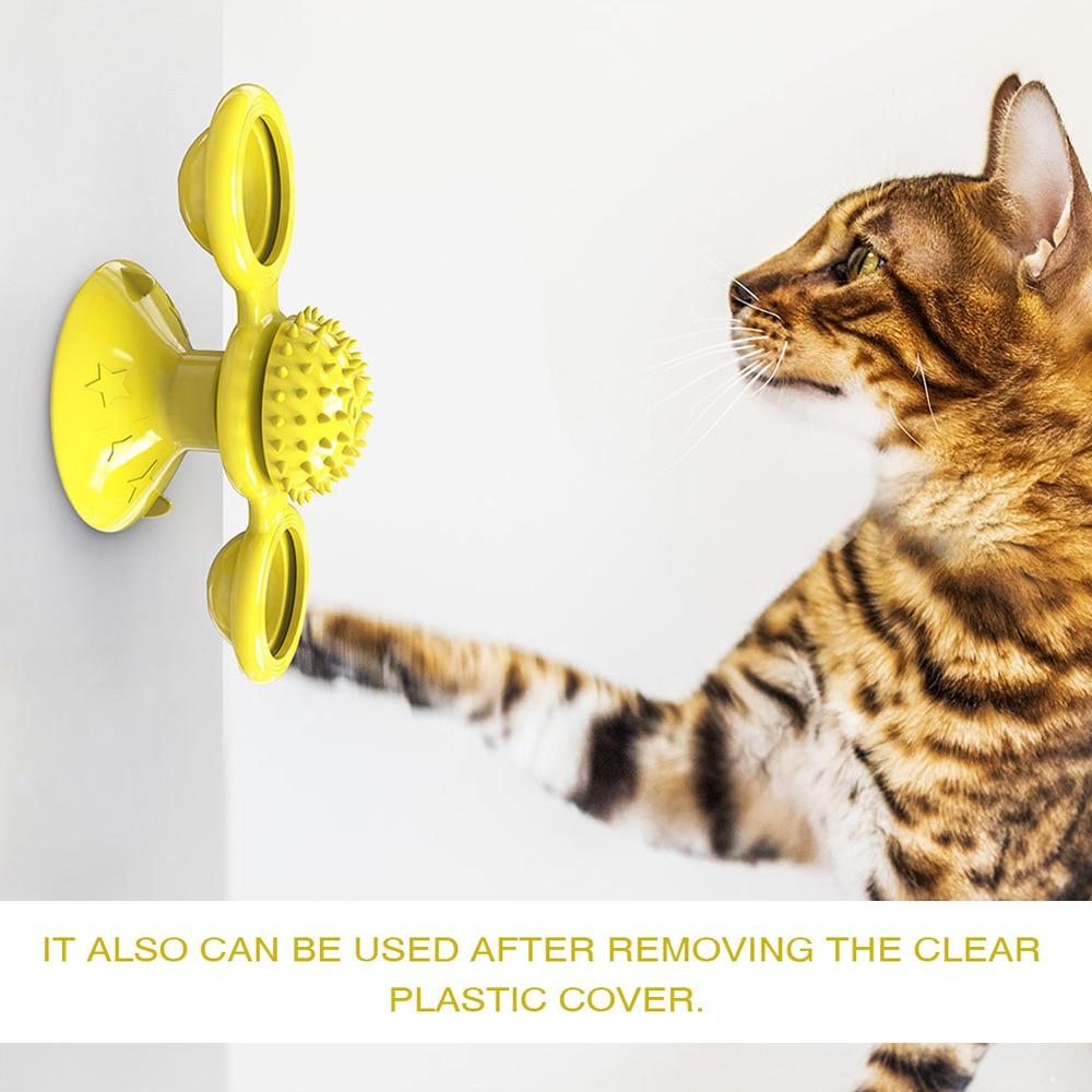 Yellow Pandora Cats Whirling LED Balls for pets, featuring colorful spinning LED lights to entertain cats.