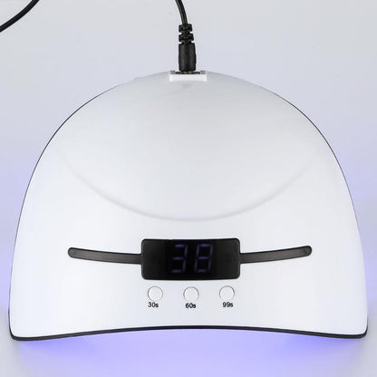 Yellow Pandora acrylic gel UV LED nail curing lamp for professional and home nail enhancement.