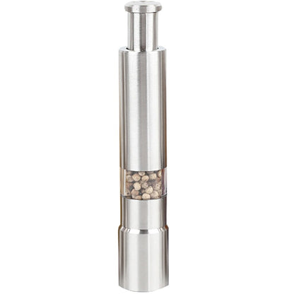 Yellow Pandora premium stainless steel salt and pepper spice grinder for kitchen use, featuring a sleek modern design.