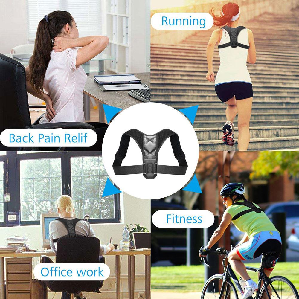 Unisex Yellow Pandora adjustable back posture corrector for improved spinal alignment and body support.
