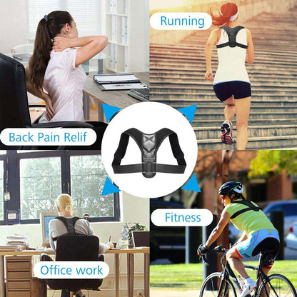 Unisex Yellow Pandora adjustable back posture corrector for improved spinal alignment and body support.