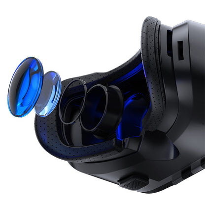 Yellow Pandora Dragon Flash VR gaming headset with controller for mobile and laptop gaming, featuring sleek design and adjustable straps.