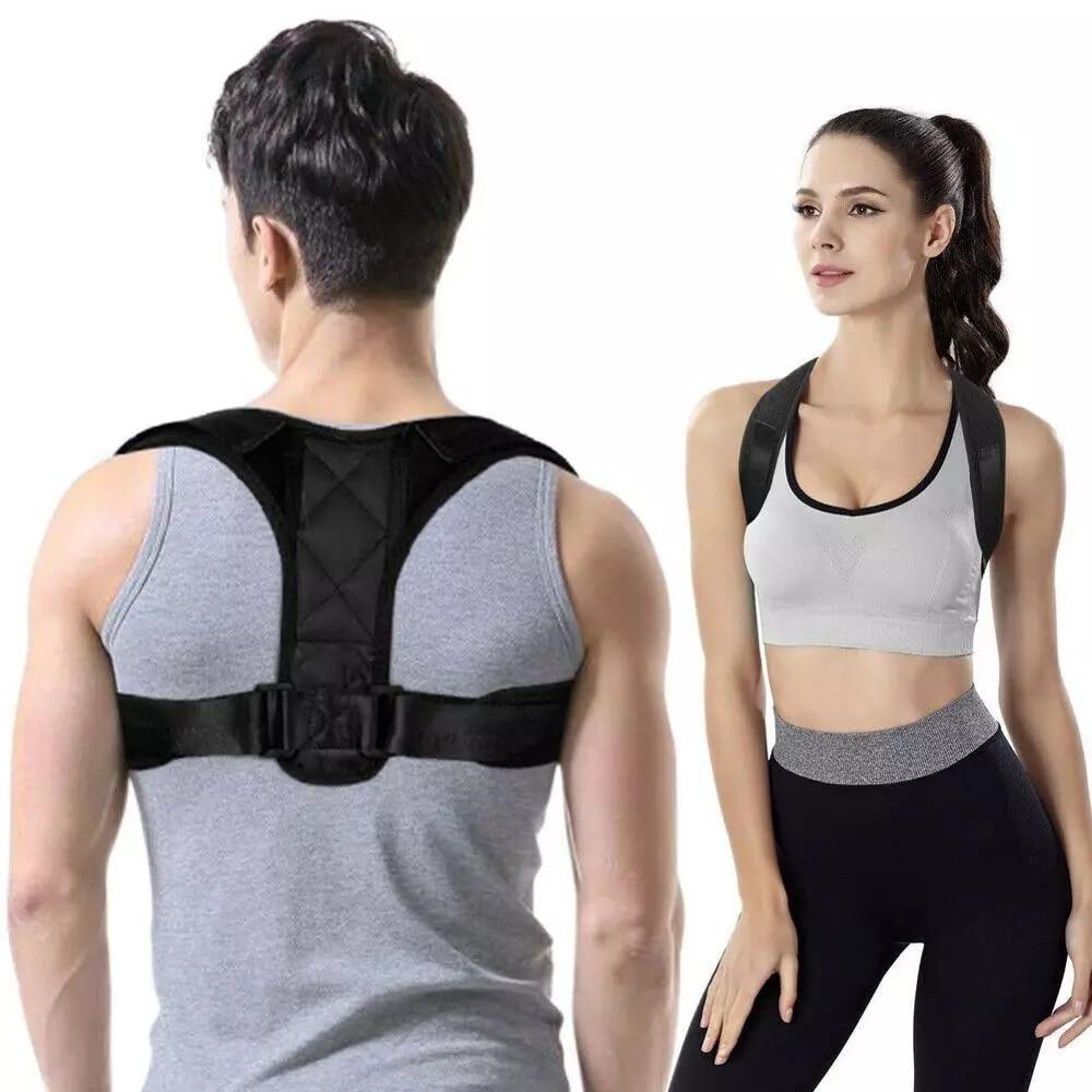 Unisex Yellow Pandora adjustable back posture corrector for improved spinal alignment and posture support.
