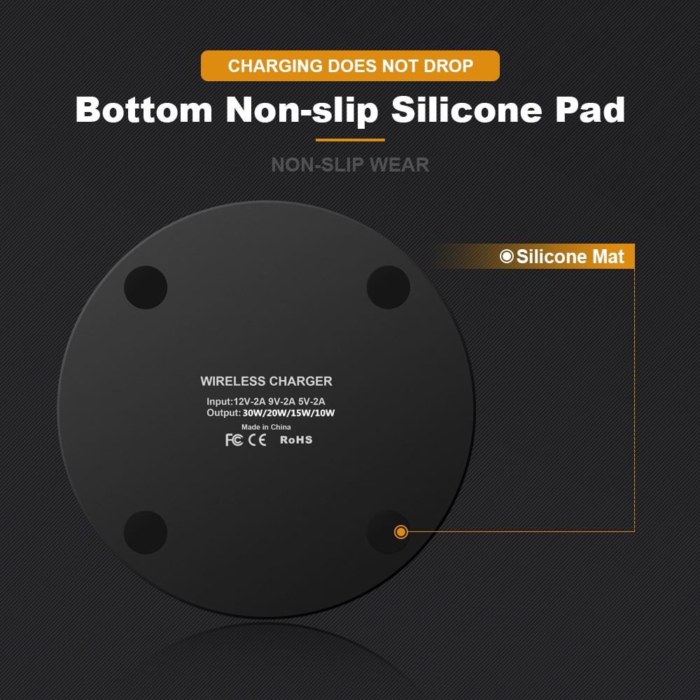 Yellow Pandora Dragon W9 30W wireless charging pad for mobile and laptop accessories, showing sleek design and charging surface.