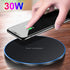 Yellow Pandora Dragon W9 30W wireless charging pad for mobile and laptops, sleek black design with charging indicator light.