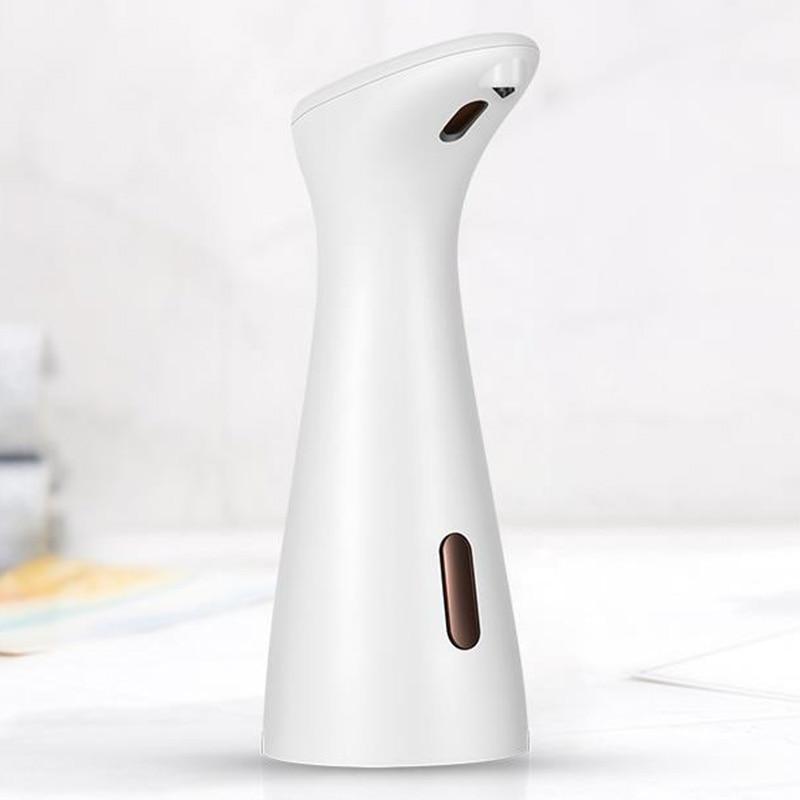 Yellow Pandora automatic liquid soap dispenser for bathroom, sleek design with touchless operation and clear soap window.