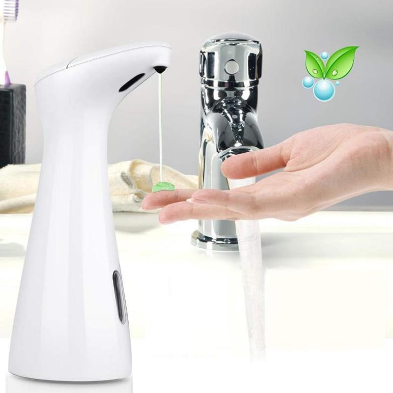 Yellow Pandora automatic liquid soap dispenser for bathroom, sleek design with touchless operation visible in the image.