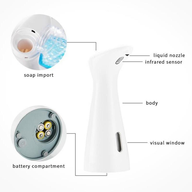 Yellow Pandora automatic liquid soap dispenser for bathroom, sleek design with touchless operation and clear soap reservoir.