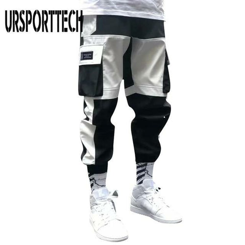 Grey Beech Letter Ribbons Cargo Pants featuring multiple pockets and casual style, made of durable fabric.