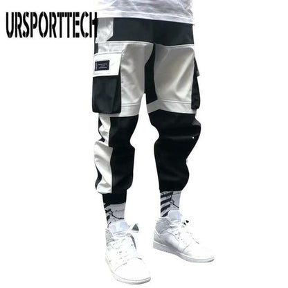 Grey Beech Letter Ribbons Cargo Pants featuring multiple pockets and casual style, made of durable fabric.