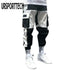 Grey Beech Letter Ribbons Cargo Pants featuring multiple pockets and casual style, made of durable fabric.