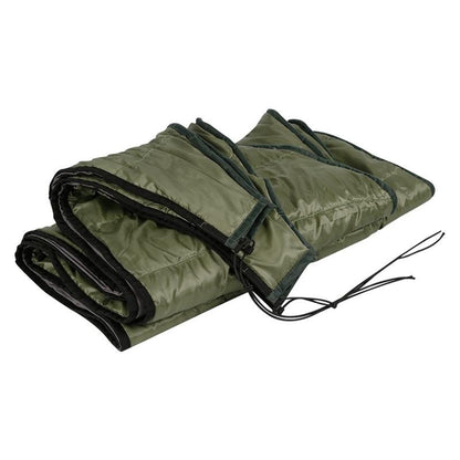 Yellow Pandora waterproof nylon outdoor camping hammock underquilt, designed for durable, weather-resistant camping comfort.