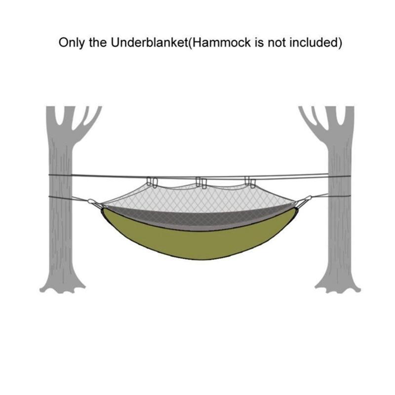 Yellow Pandora waterproof nylon camping hammock underquilt designed for outdoor camping and durability.