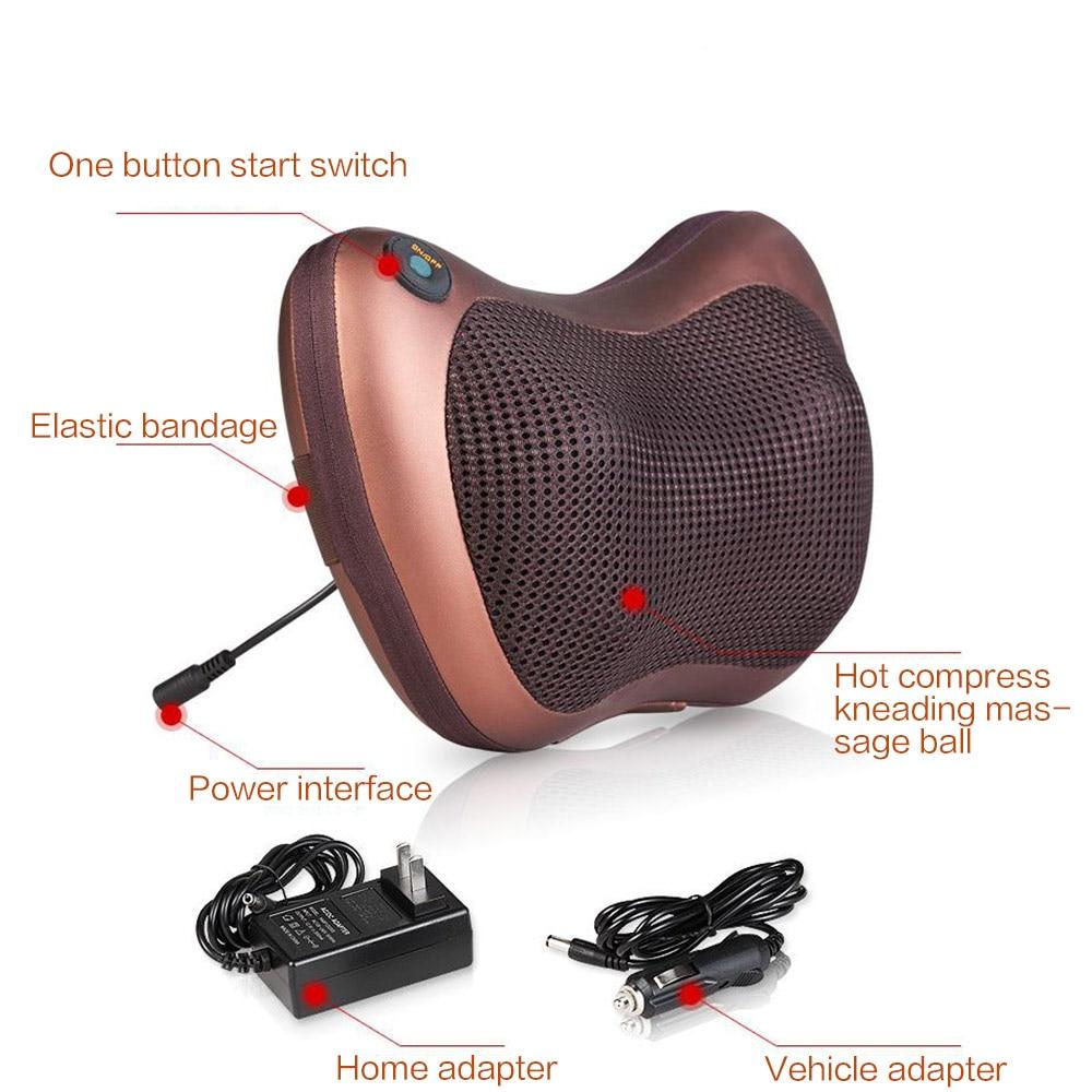 Yellow Pandora portable 4-heads massage pillow for healthcare, showing the compact design with four massage heads for relaxation.