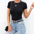 Grey Beech casual black and white bodysuit, a stylish jumpsuit with a fitted design and long sleeves, perfect for everyday wear.