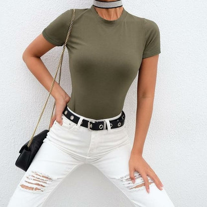 Black and white casual bodysuit by Grey Beech, featuring a fitted design and long sleeves, styled as a versatile jumpsuit.