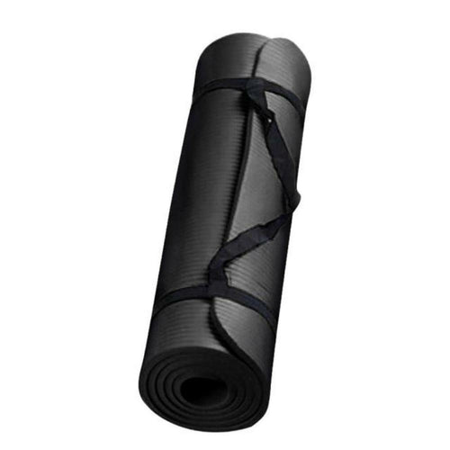 Yellow Pandora large slip-resistant yoga fitness mat for comfortable workout and exercise sessions.