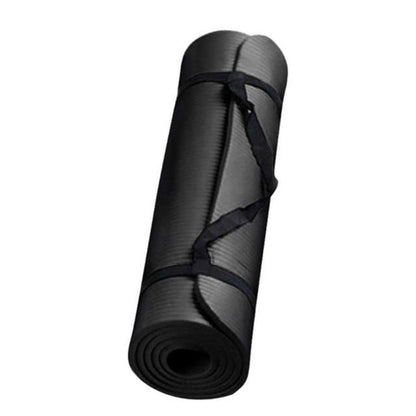 Yellow Pandora large slip-resistant yoga fitness mat for comfortable workout and exercise sessions.