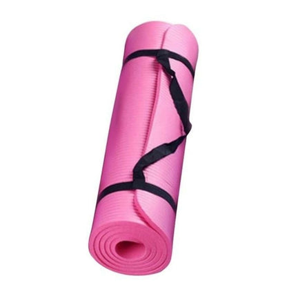 Large Yellow Pandora slip-resistant yoga fitness mat for sports and outdoor exercises, with textured surface for stability.