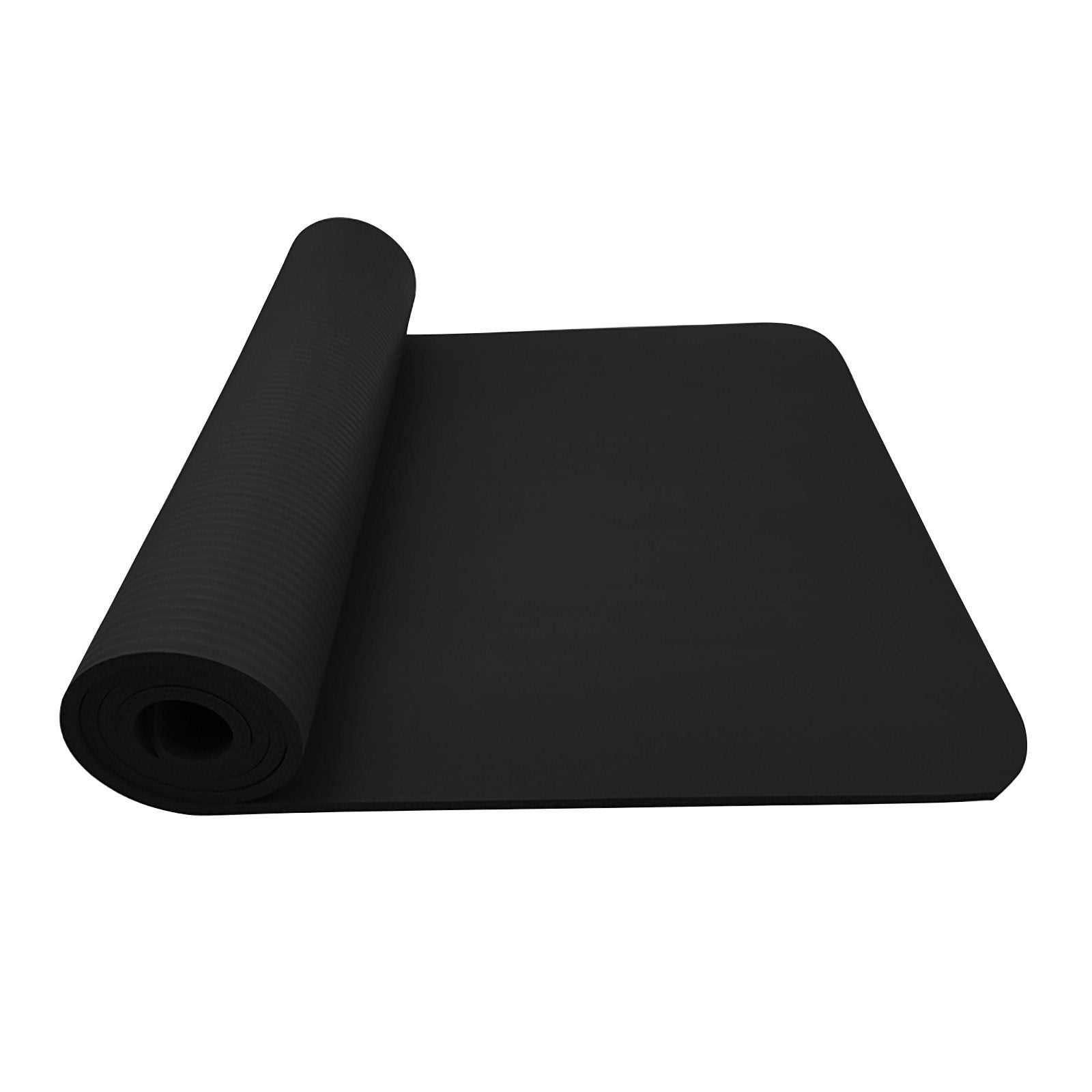 Yellow Pandora large slip-resistant yoga fitness mat for outdoor and indoor workouts, with textured surface and durable material.