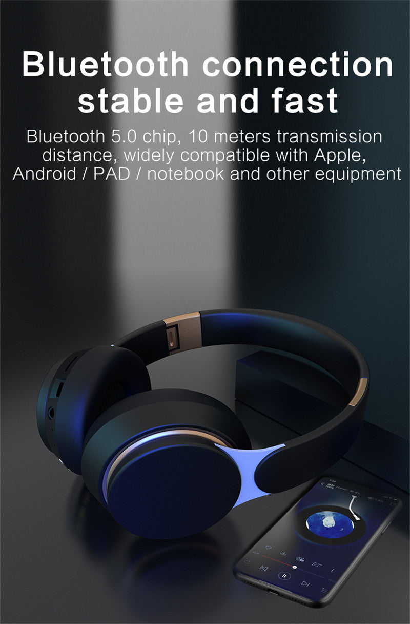 Yellow Pandora Dragon wireless Bluetooth 5.0 gaming headset with TF card slot, designed for mobile and laptop use.