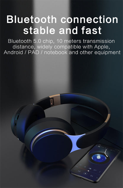 Yellow Pandora Dragon wireless Bluetooth 5.0 gaming headset with TF card slot, designed for mobile and laptop use.