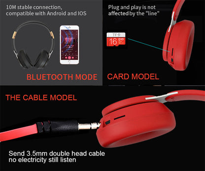 Yellow Pandora Dragon wireless Bluetooth 5.0 gaming headset with TF card slot for mobile and laptop use, featuring over-ear design.
