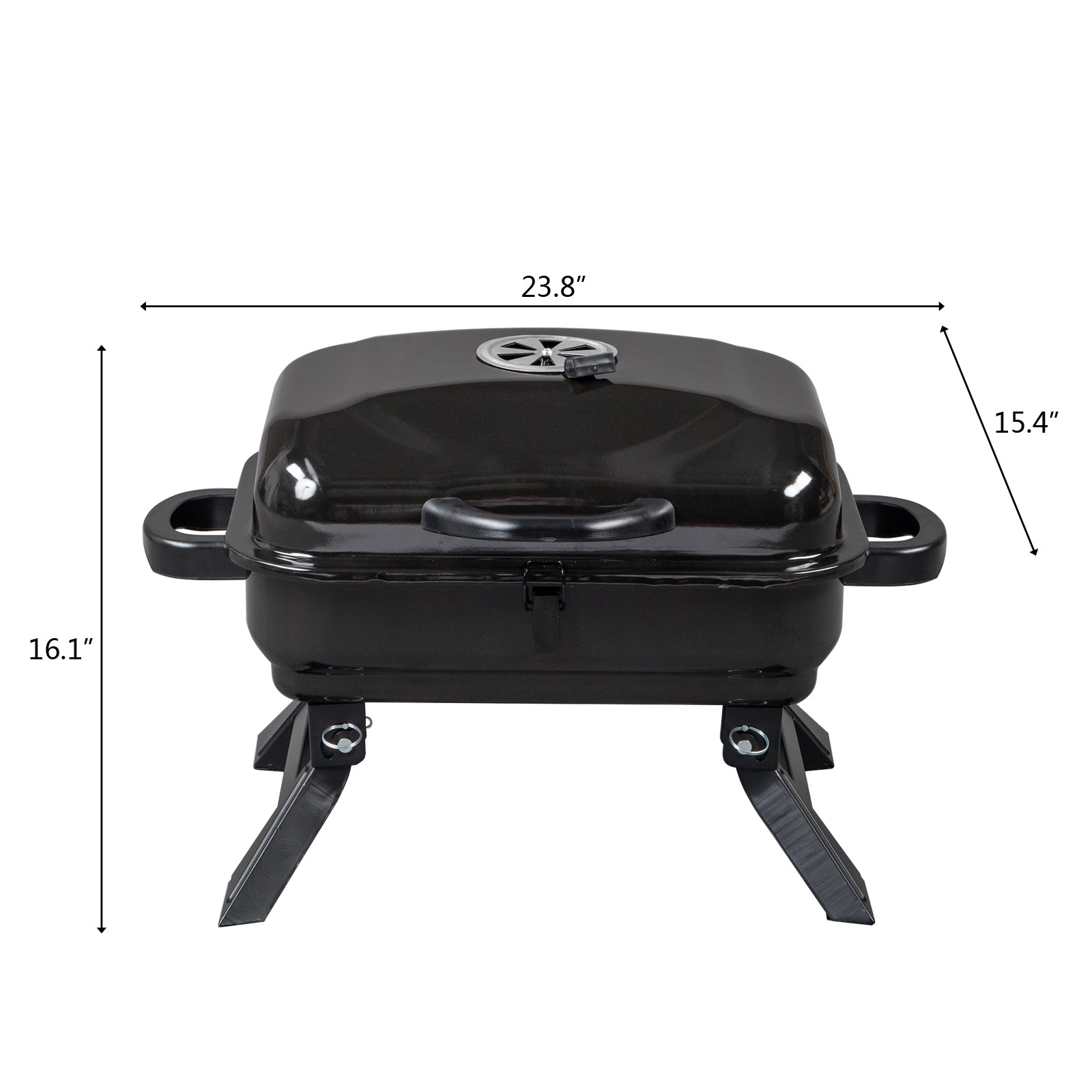Yellow Pandora portable tabletop charcoal BBQ grill for kitchen use, featuring a compact design and grilling surface.